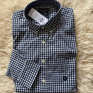 Abercrombie & Fitch Button Down Linen Blend Blue and White Plaid. Size XS